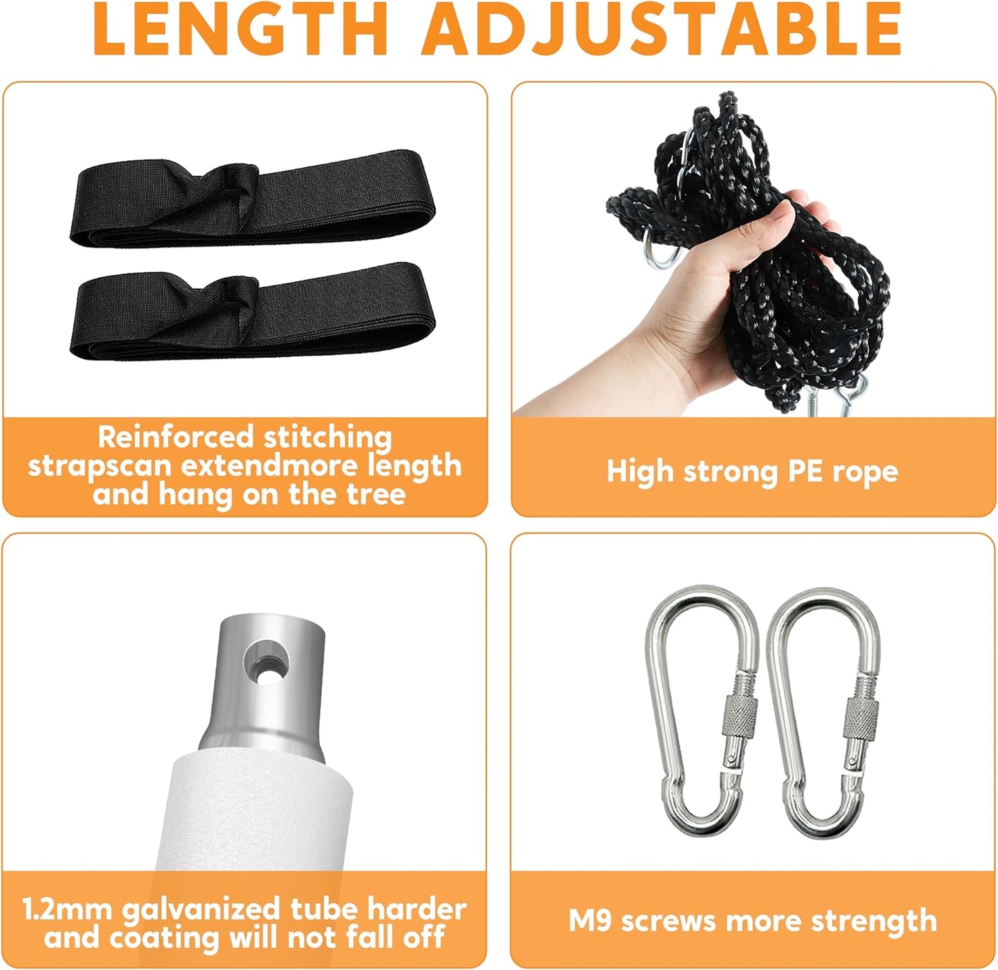 TURFEE 40" Saucer Tree Swing Set - 900Lb Weight Capacity, 900D Oxford Waterproof, with Hanging Straps Swings for Kids Playground Outdoor Activity Backyard Daily Exercise Fun(Blue)