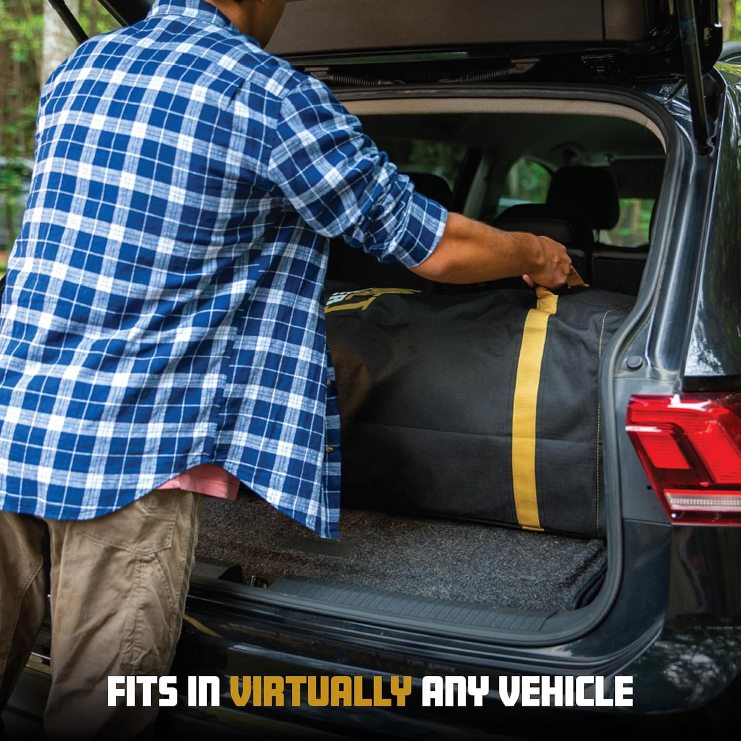 8x8 Heavy Duty Pop Up Canopy - EZ Setup, Commercial Grade Aluminum Frame, 42” Folded Frame Height, UPF 50+, Adjustable Portable Tent for Beach, Events, Camping, Roller Bag (Black)