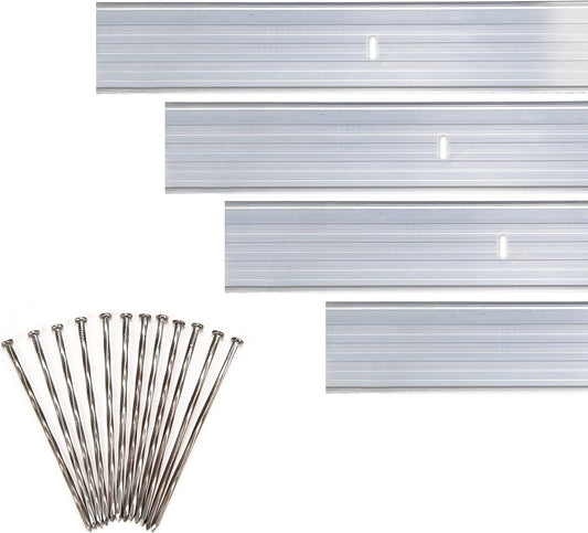 Dreamscape YardEdge Aluminum Landscape Edging - 12 Strips, 6ft Each (72ft Total), Mill Finish - Professional Quality Landscaping Border, Metal Divider for Lawn, Garden, Flowerbed