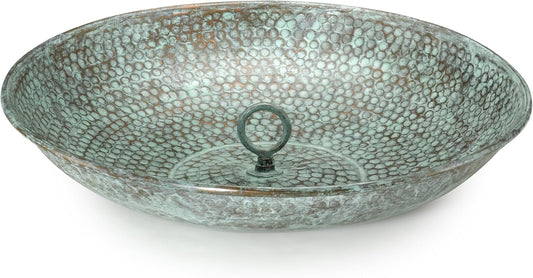 Good Directions 479V1 Rain Chain Basin Large 16-1/2 Inch Diameter, 4 Inches High, 100% Blue Verde Pure Copper
