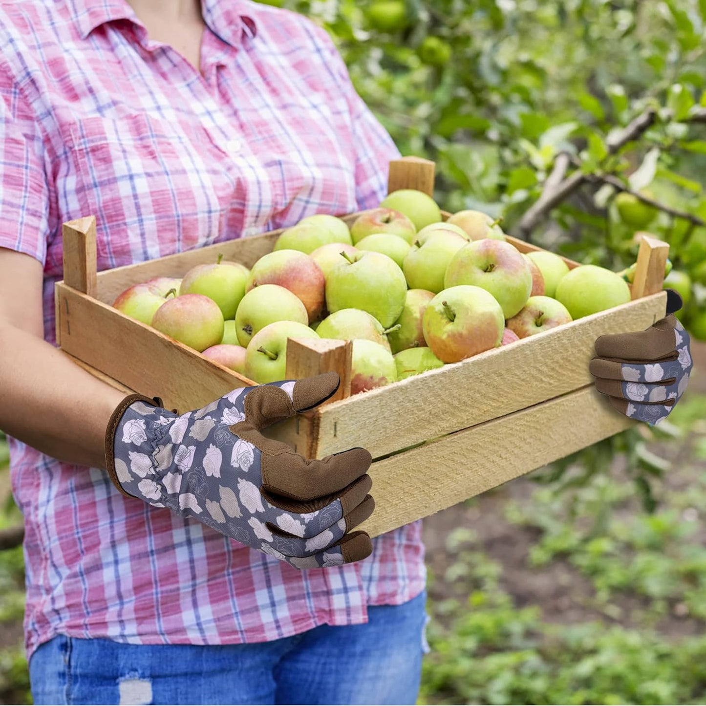 Gardening Gloves for Women and Men, Garden Gloves with Touch Screen, Thorn Proof Puncture Resistant Working Gloves, Gardening Gifts for Women, Size Large