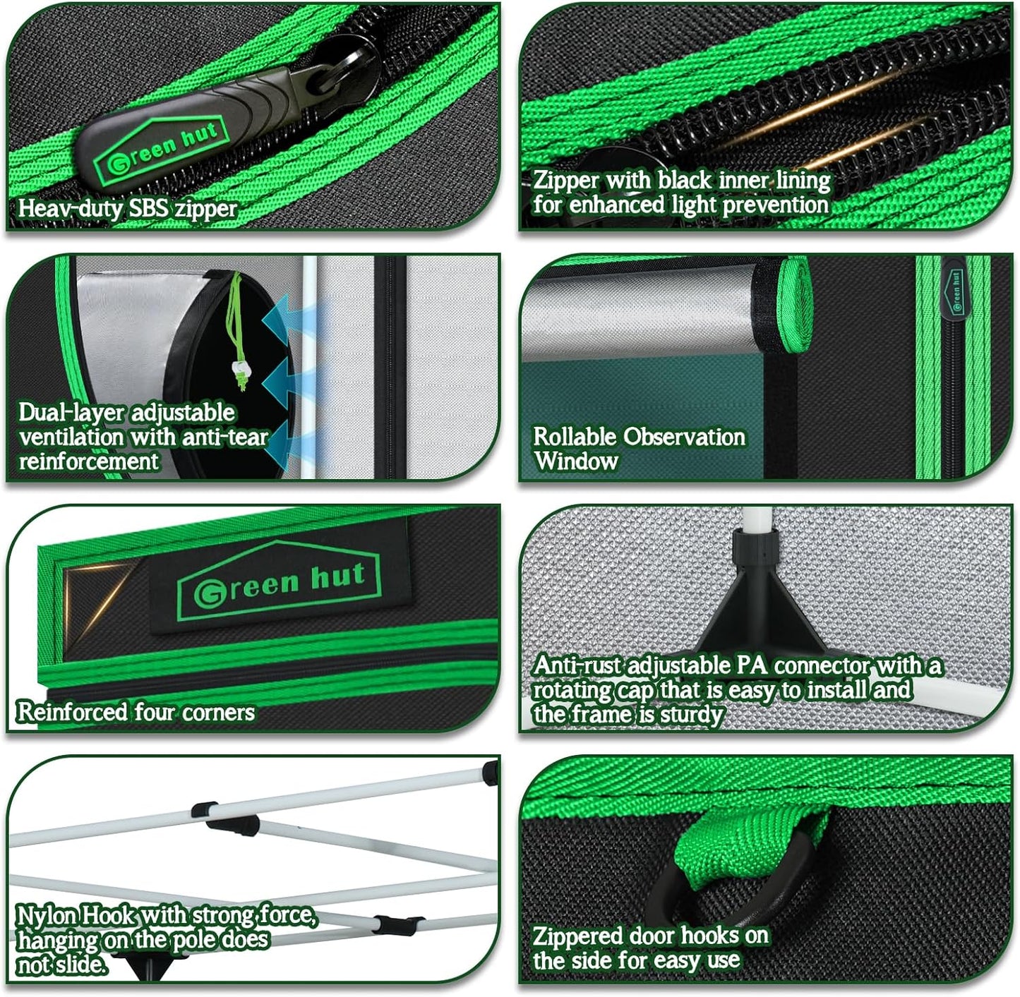 Indoor Grow Tent for Plants 36"x60"x78" Mylar Hydroponic Grow Tents Indoor Grow Room for Plant Fruit Flower Veg with Removable Waterproof Floor Tray