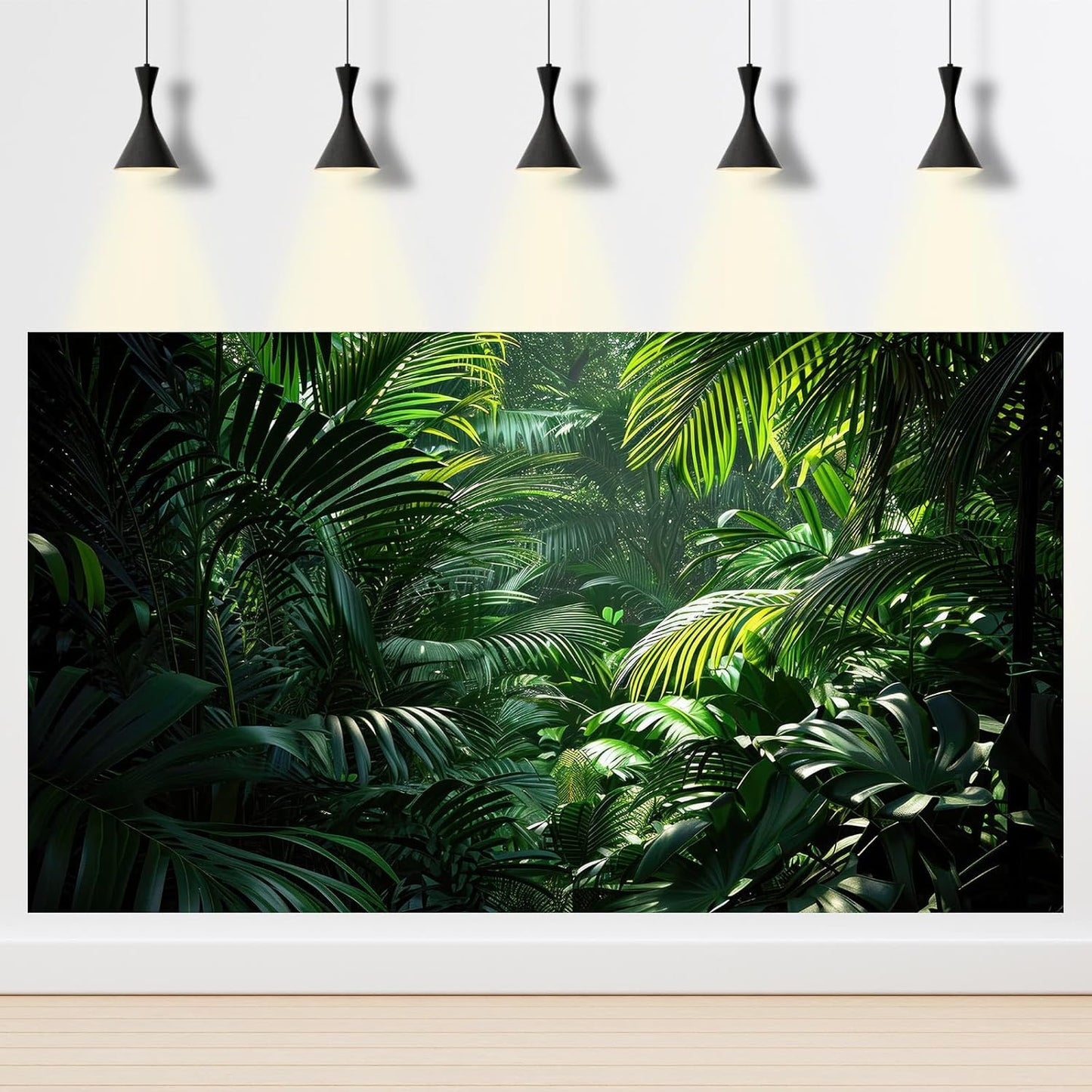 Aquarium Background Enchanting Beauty of Jungle Terrarium Backdrop Nature Jungle Green Leaf Palms Fish Tank Background Reptile Habitat Backdrop Wallpaper Poster Decor Vinyl 60x24in