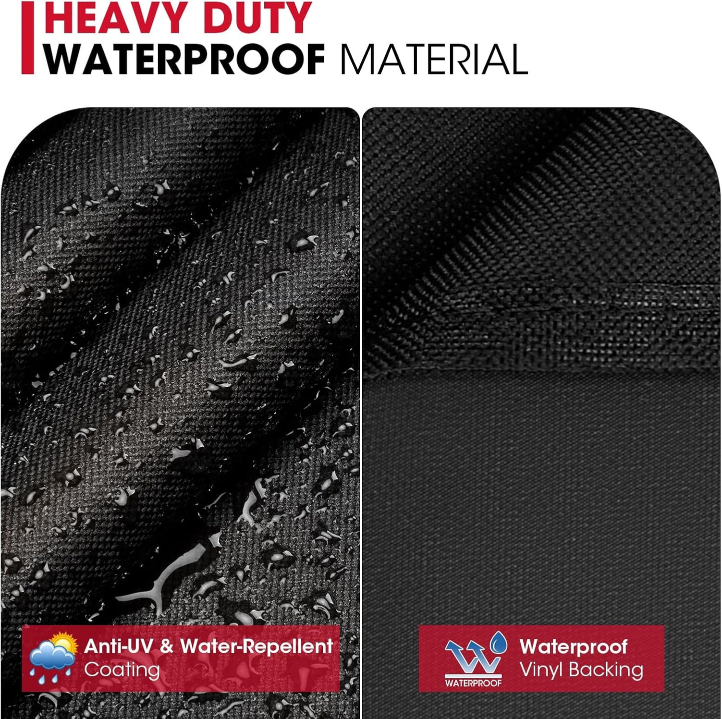 Unicook Griddle Cover for Blackstone 22 Inch and 17 Inch Griddle with Hood and Stand, Heavy Duty Waterproof Outdoor BBQ Grill Cover with Sealed Seam, Black