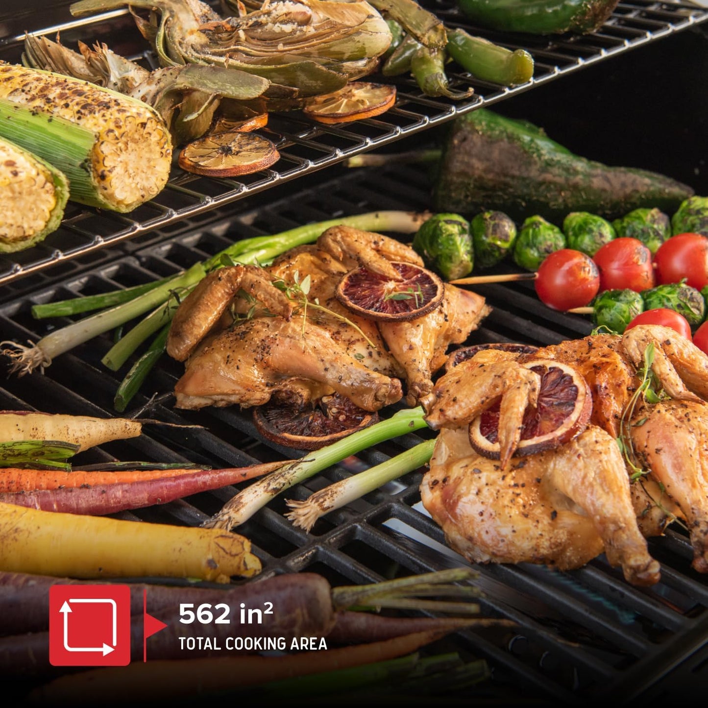 Nexgrill 4-Burner Propane Gas Grill with Side Burner, 52,000BTUs, 562 SQ. In. Cooking Space, BBQ Grill with Stainless Steel Lid & Control Panel for Outdoor Cooking, Patios, and More - 720-0925PA