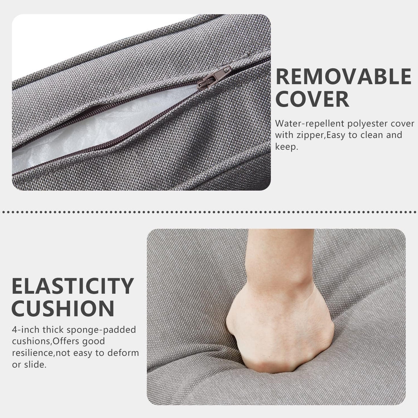 HUMMUH 9 Piece Patio Furniture PE Wicker 6-Seater Outdoor Sectional Sofa with Dinning Table Patio Swivel Chairs and Outdoor Chairs for Porch,Garden,Backyard,Deck