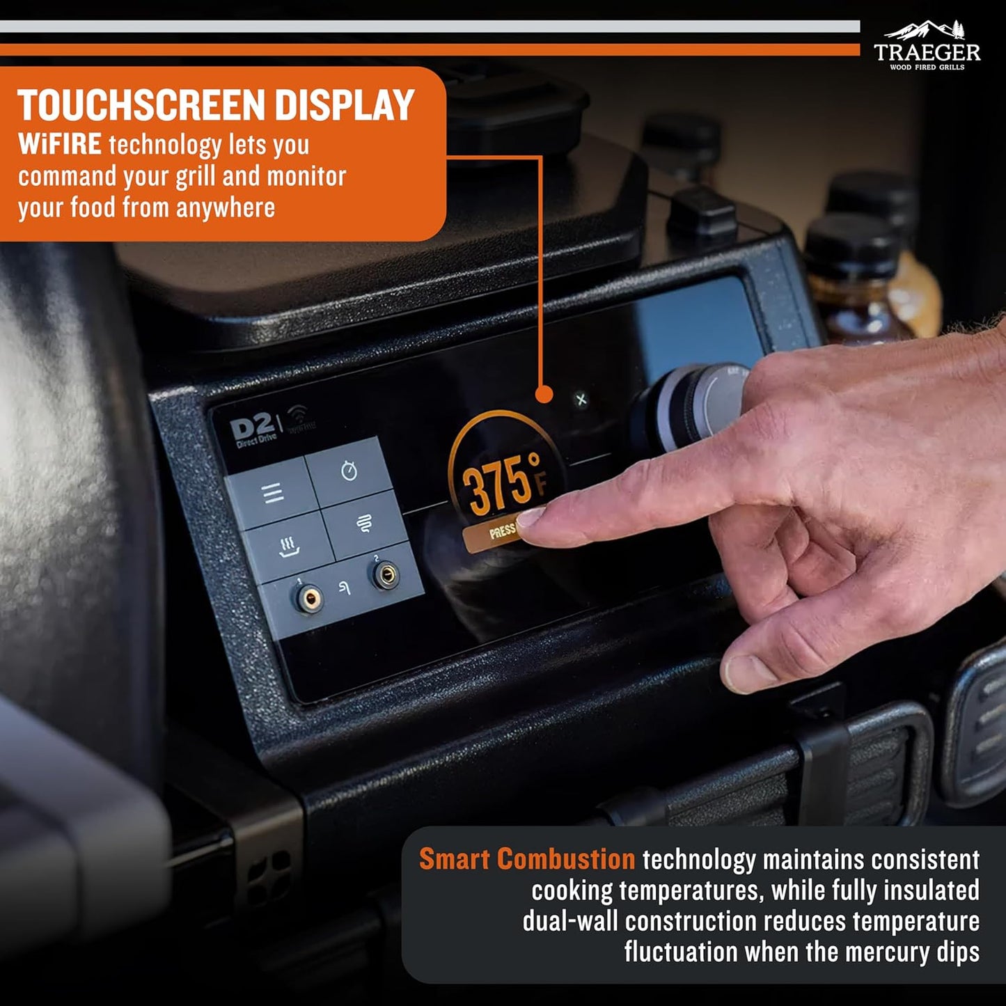 Traeger Ironwood Pellet Smoker Grill, Electric Wood Pellet Grill with WiFIRE App Control, 165F - 500F Degree Temperature Control Super Smoke Mode, 6-in-1 BBQ Smoker Grilling Combo, TFB61RLG