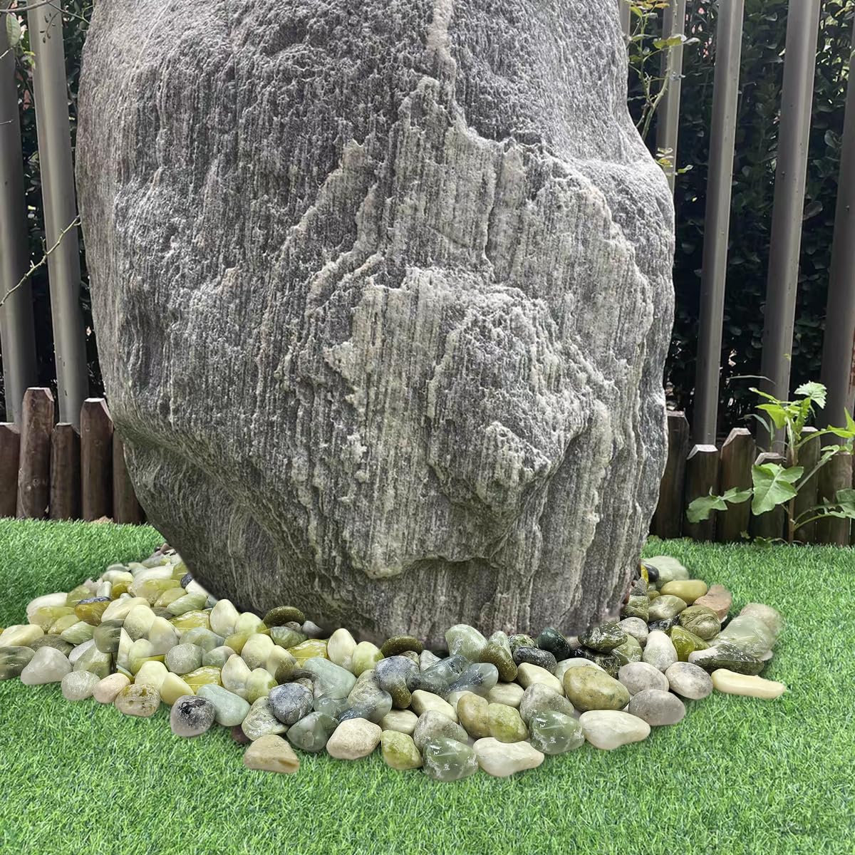 40lbs Jade River Rocks for Landscaping, 2-3 Inch Natural Pebbles for Indoor Plants, High Polished Decorative Stones Garden Outdoor and Indoor DIY Vase Filler Fish Tank Aquariums