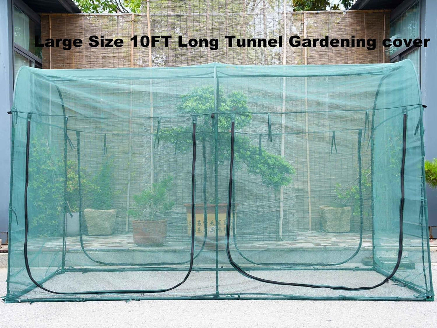 Poray Large Tunnel 10FTx6FT Plant Netting Cover, 6FT Tall Crop Cage Tomato Netting,Pest Guard Cover for Vegetables &Fruits,Durable Gardening Net for Plant and Animal