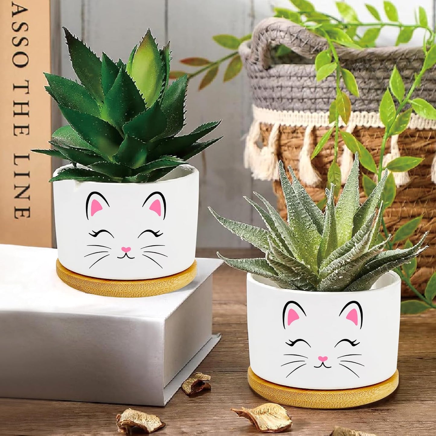 Window Garden Cat Planter Pots,Cat Loves Gifts for Women/Men/Housewarming/Wedding/Festival Birthday Gifts Planter Pots,Outdoors/Indoors,Window Decor,Garden Decor,Yard Decor,Home Decor,Office