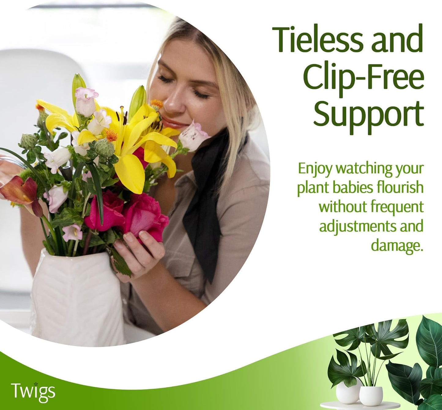 Plant Support Stakes, Stem Holder Structures for Indoor & Outdoor Use, Garden Accessories for Climbing & Potted Plants, Trellis Alternative - Moonstone, 3 Pack, 22" L, Original