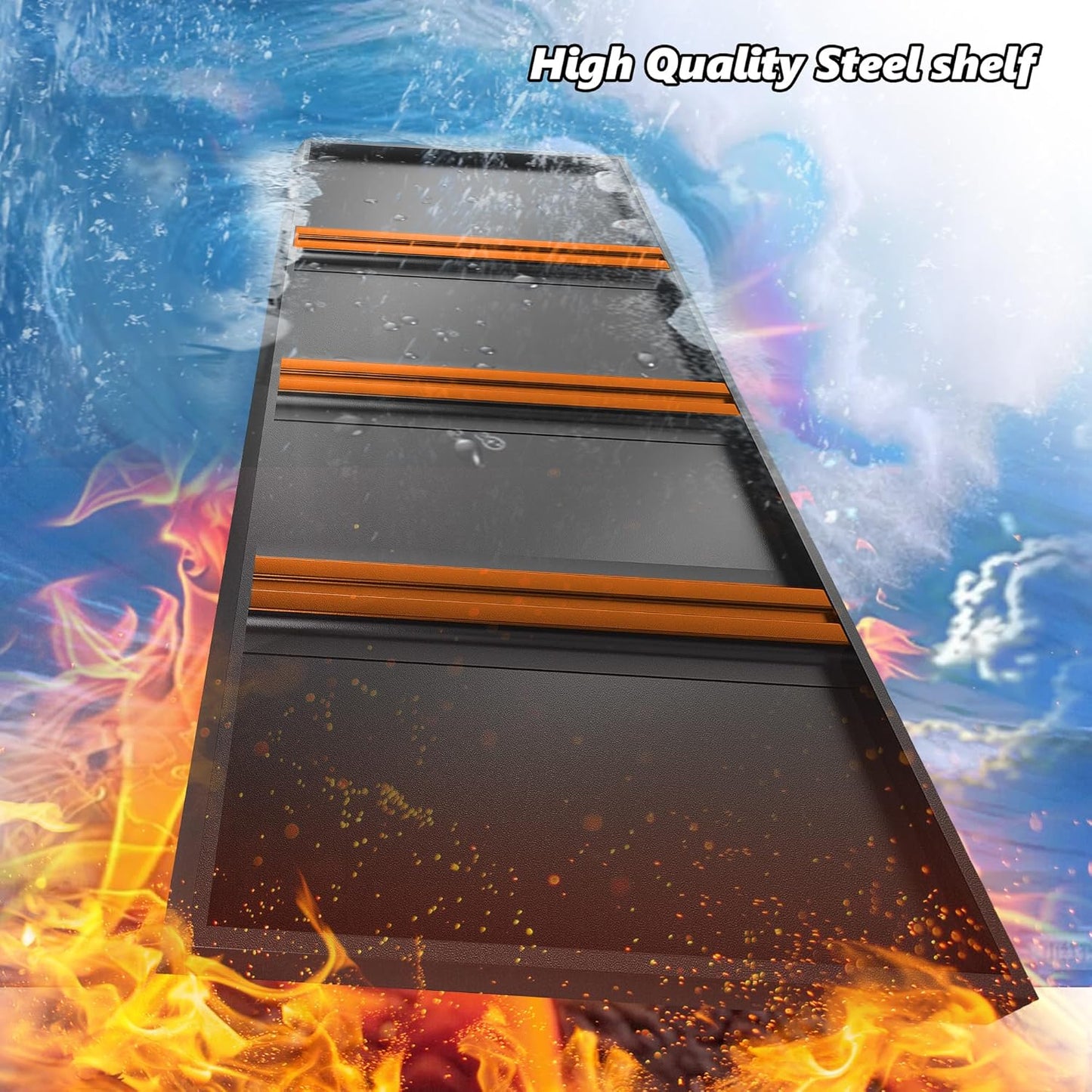 REIBII 72'' Storage Shelves 2050LBS Garage Shelving Heavy Duty 5-Tier Metal Shelving Adjustable Garage Shelves for Storage,Basement, Warehouse,72" H*31.5" W*16.5" D, 2PC