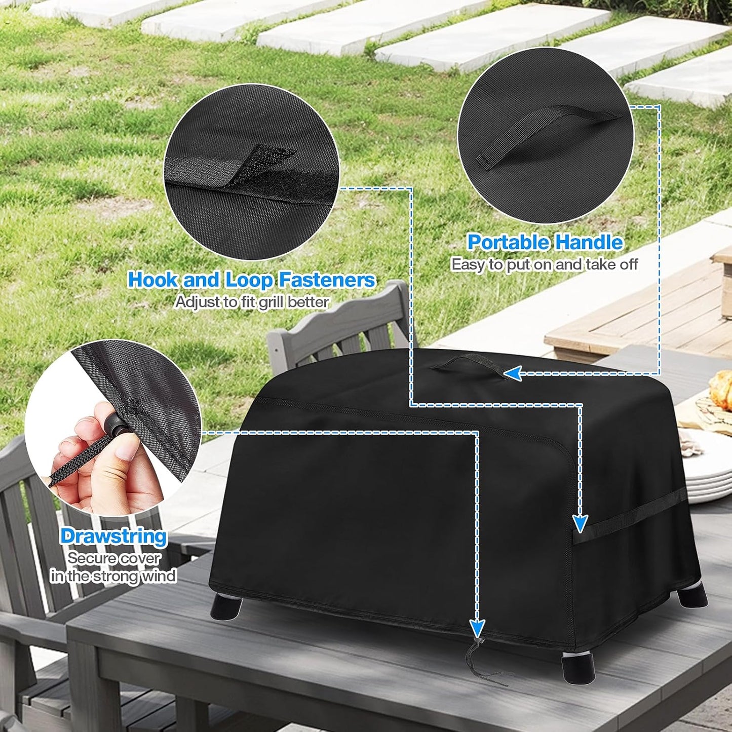 Tabletop Grill Cover for Char Broil Portable 240 Liquid Gas Grill,Waterproof Small Table Top BBQ Cover,Heavy Duty Outdoor