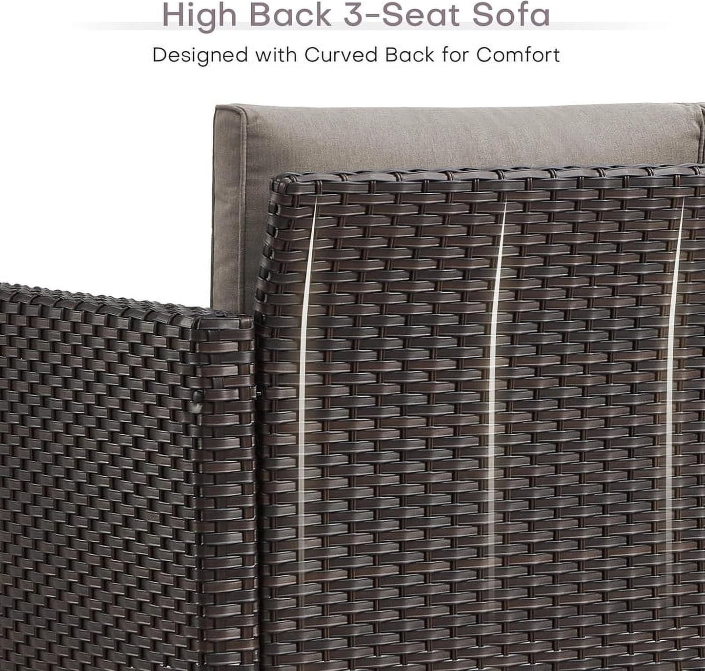 HUMMUH Outdoor Swivel Chairs,PE Wicker Patio Furniture Rocker Glider Chairs for Porch Balcony Deck Garden