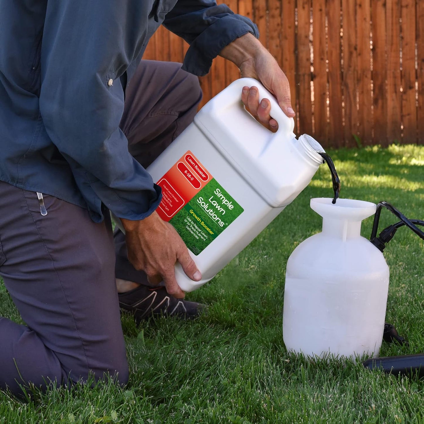 Extreme Grass Growth Lawn Booster- Liquid Spray Concentrated Fertilizer with Humic Acid- Any Grass Type- Simple Lawn Solutions (2.5 Gallon)