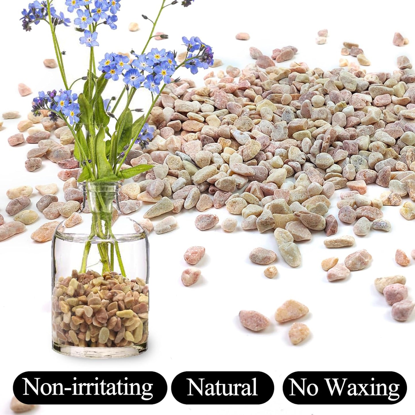 10lbs Peach Pebbles for Plants, 3/8inch Small Rocks for Succulent Cactus Plants, Natural Polished Pebbles, River Rocks for Plants, Vases, Garden