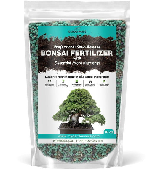 Slow-Release Bonsai Fertilizer with Essential Micronutrients - Professional Grade Bonsai Tree Fertilizer Pellets | Perfect Food for Indoor & Outdoor Bonsai Trees (16 OZ)