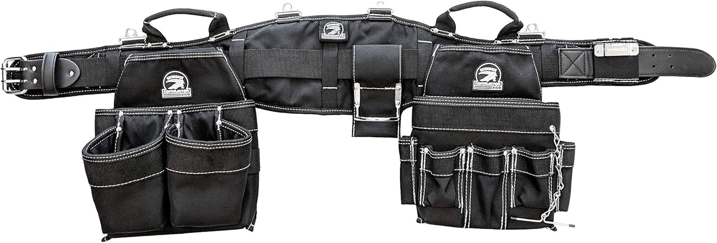 B240 Electrician's Combo With Pro-Comfort Back Support Belt. Heavy Duty Work Belt (Medium 31-35 Inches)