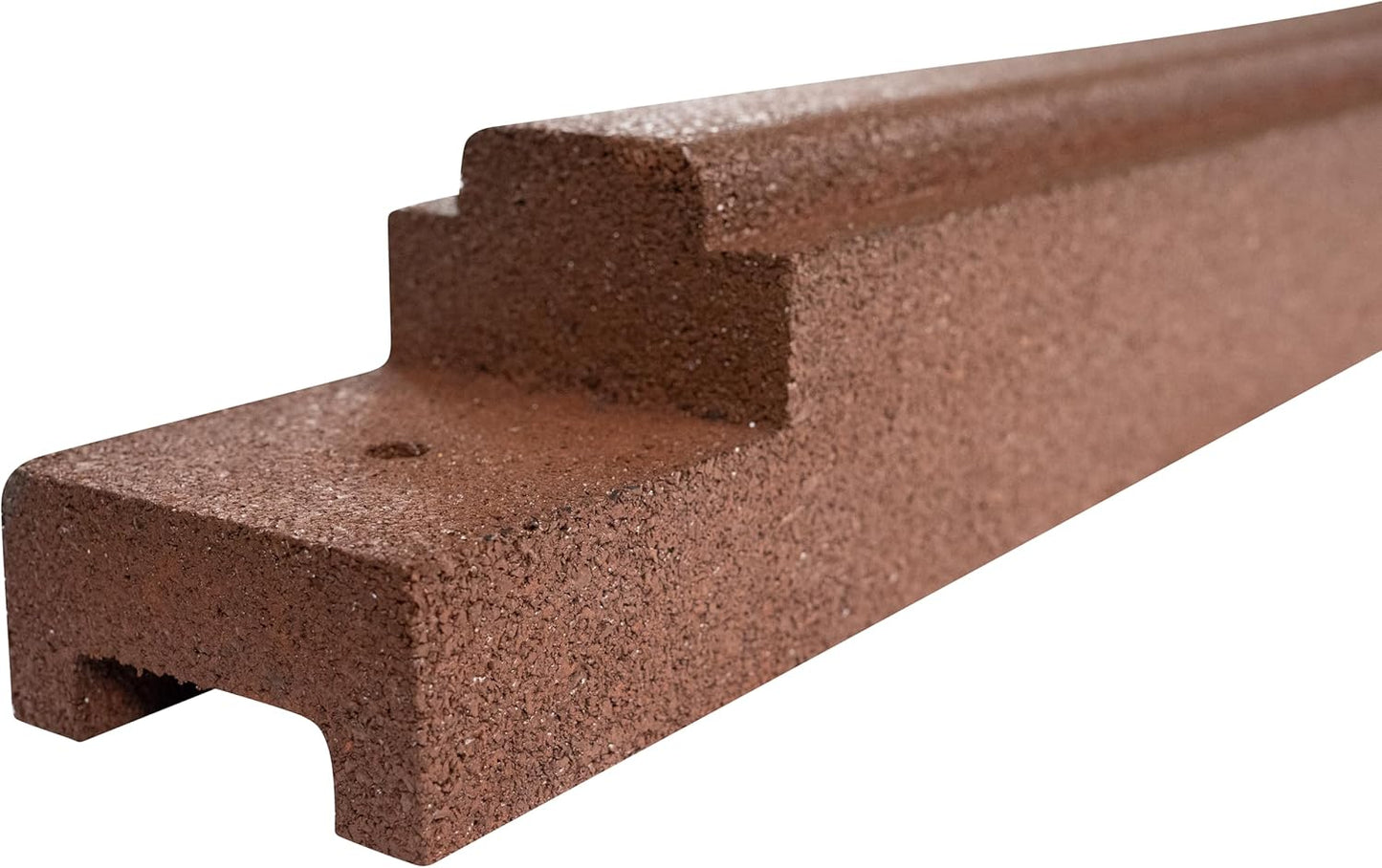 Playsafer Rubber Playground Border Edging Kit, 6' Flexible Heavy Duty Rubber Interlocking Playground Timber, No Dig Easy to Install (Neutral Brown, 16 Pack)