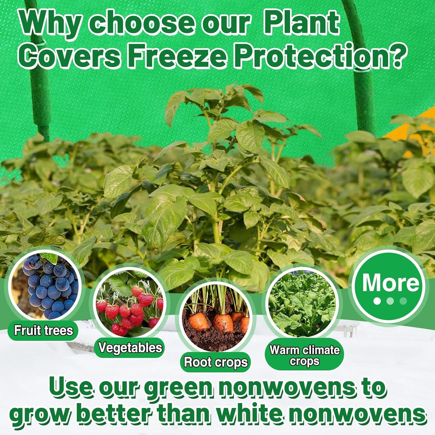 2.0oz/yd² Plant Covers Freeze Protection - 10 x 30 ft Easy of Use Green Winter Plant Frost Blanket Shield for Raised Beds, Reusable Garden Fabric Cloth Floating Row Cover for Outdoor Plants, Small