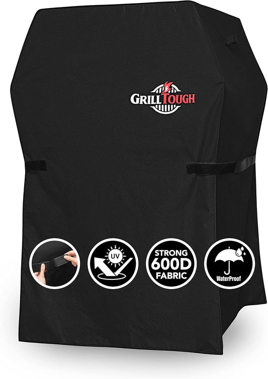 Heavy Duty BBQ Grill Cover for Outdoor Grill, 30 Inch – Waterproof, Weather Resistant, UV & Fade Resistant with Adjustable Straps – Gas Grill Cover for Weber, Genesis, Charbroil, etc. Black