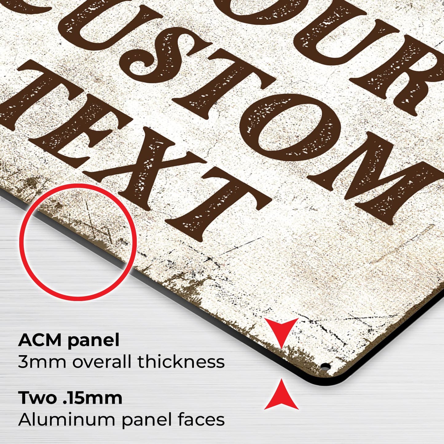 Rustic Custom Sign, Personalized Metal Signs, Gifts for Him Men Dad, Man Cave, Indoor and Outdoor Use 14x10 Inches, ACM, Fade Resistant, Made in The USA