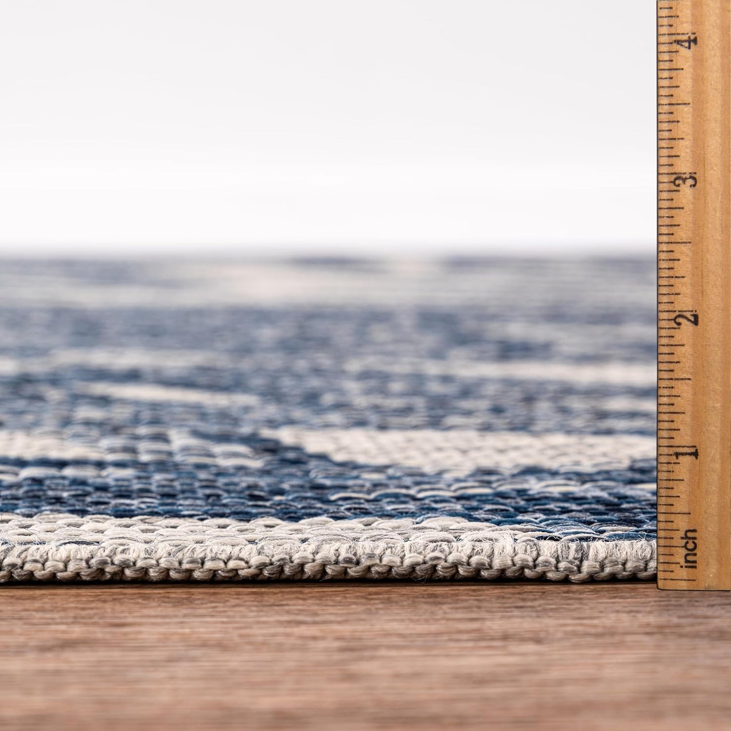 Keen Home Design Terrace Outdoor Round Rug - 5ft Round Washable Indoor/Outdoor Rug for Patio, Kitchen, Balcony, Beach, Garden, Deck and Porch, Size: 5'3" Round