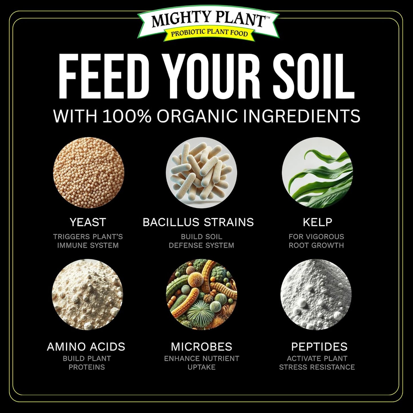 Organic Instant Compost Tea (5 oz) – Probiotic Plant Food Bloom Booster & Yield Booster for Hydroponics & All Gardening Types | Microbial Formula Converts Amino Acids for Enhanced Growth (5, Ounces)