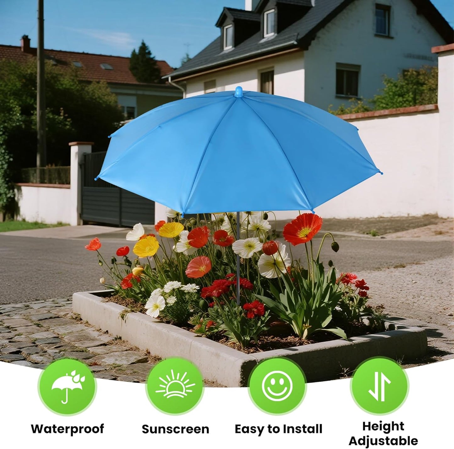 Plant Umbrellas for Outdoor Plants，3 Pack Garden Umbrella Shade for Potted Plants and Garden Beds，23.6" Sun Shade Covers
