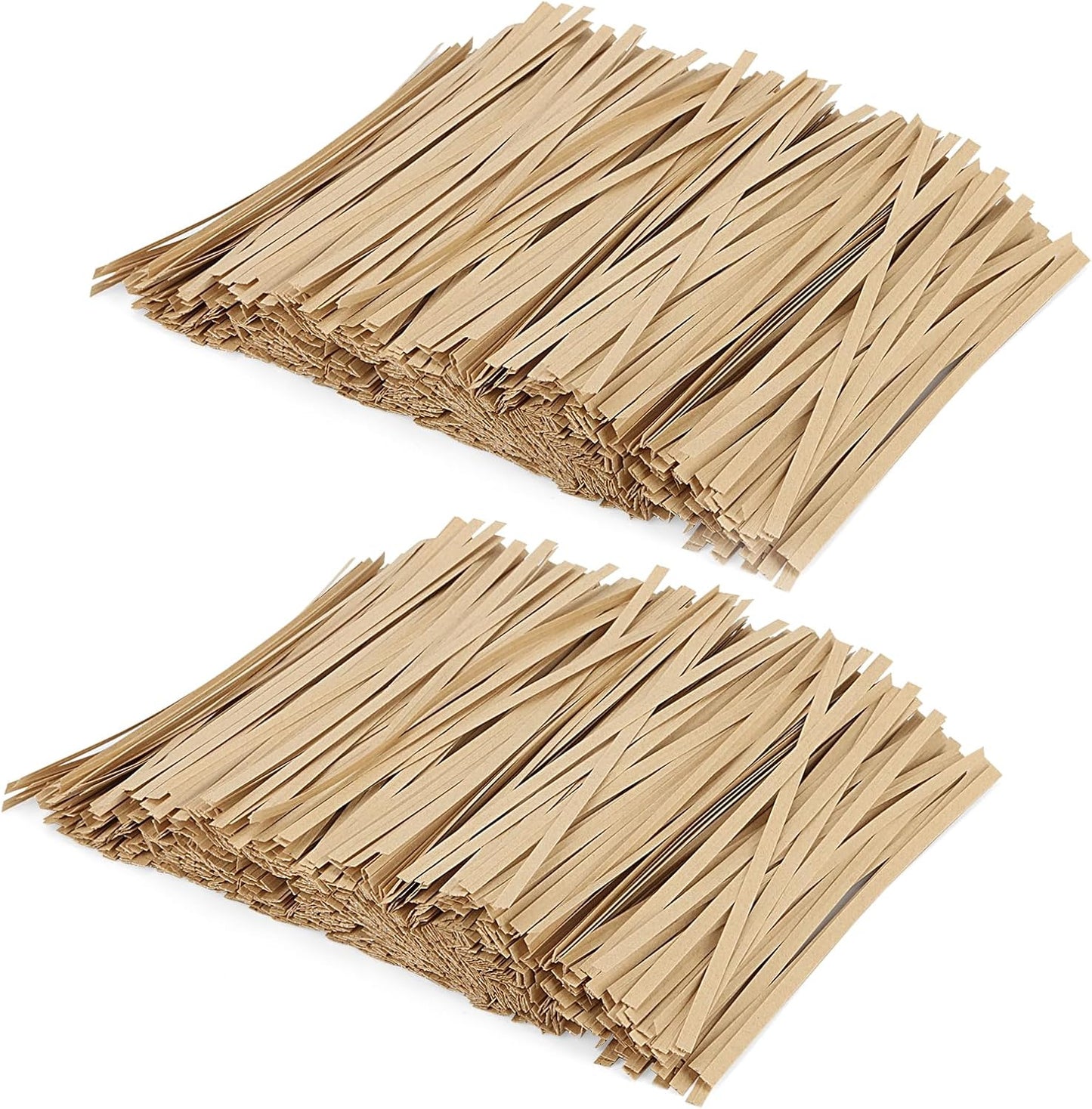 SHEUTSAN 3000 PCS 6 Inches Kraft Paper Twist Ties, Brown Twist Bag Ties, Reusable Bread Ties for Cookies Candies Bags