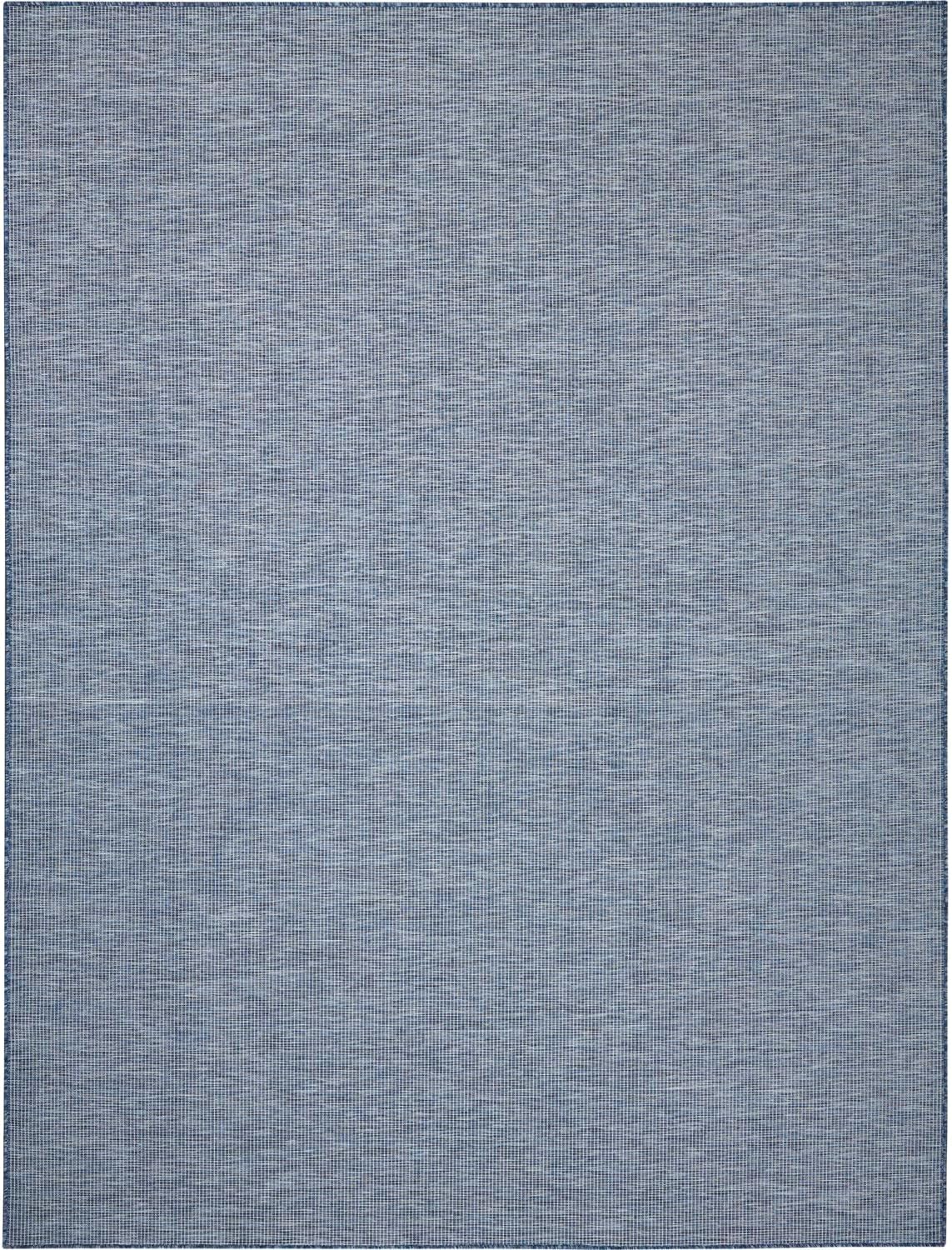 Nourison Positano Indoor-Outdoor Navy Blue 9' x 12' Area Rug, Easy Cleaning, Non Shedding, Bed Room, Living Room, Dining Room, Backyard, Deck, Patio (9x12)