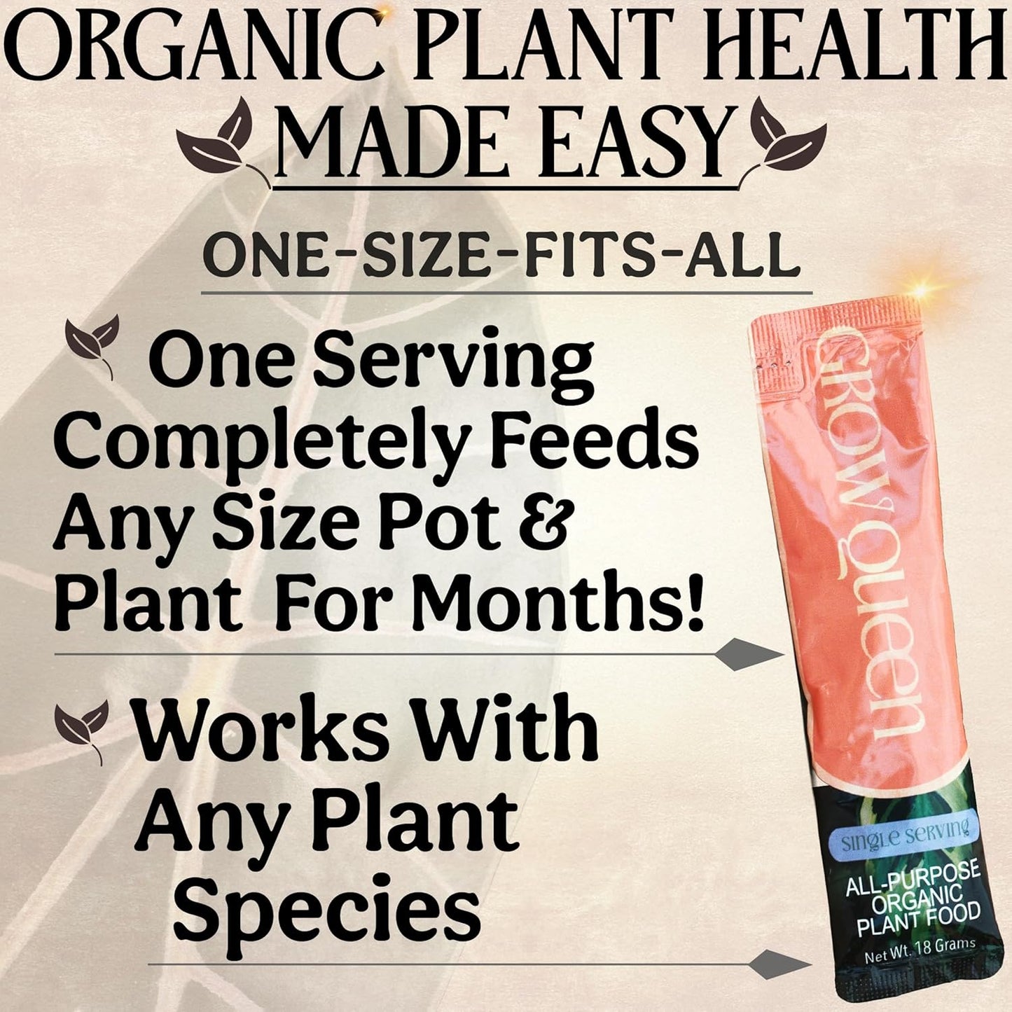 All-in-One Complete Organic Plant Food, Indoor Plant Food for Houseplants, Organic Fertilizer for Vegetable Gardens, 7 Formulated Single Servings Feeds 14 gal Fast and Slow Release