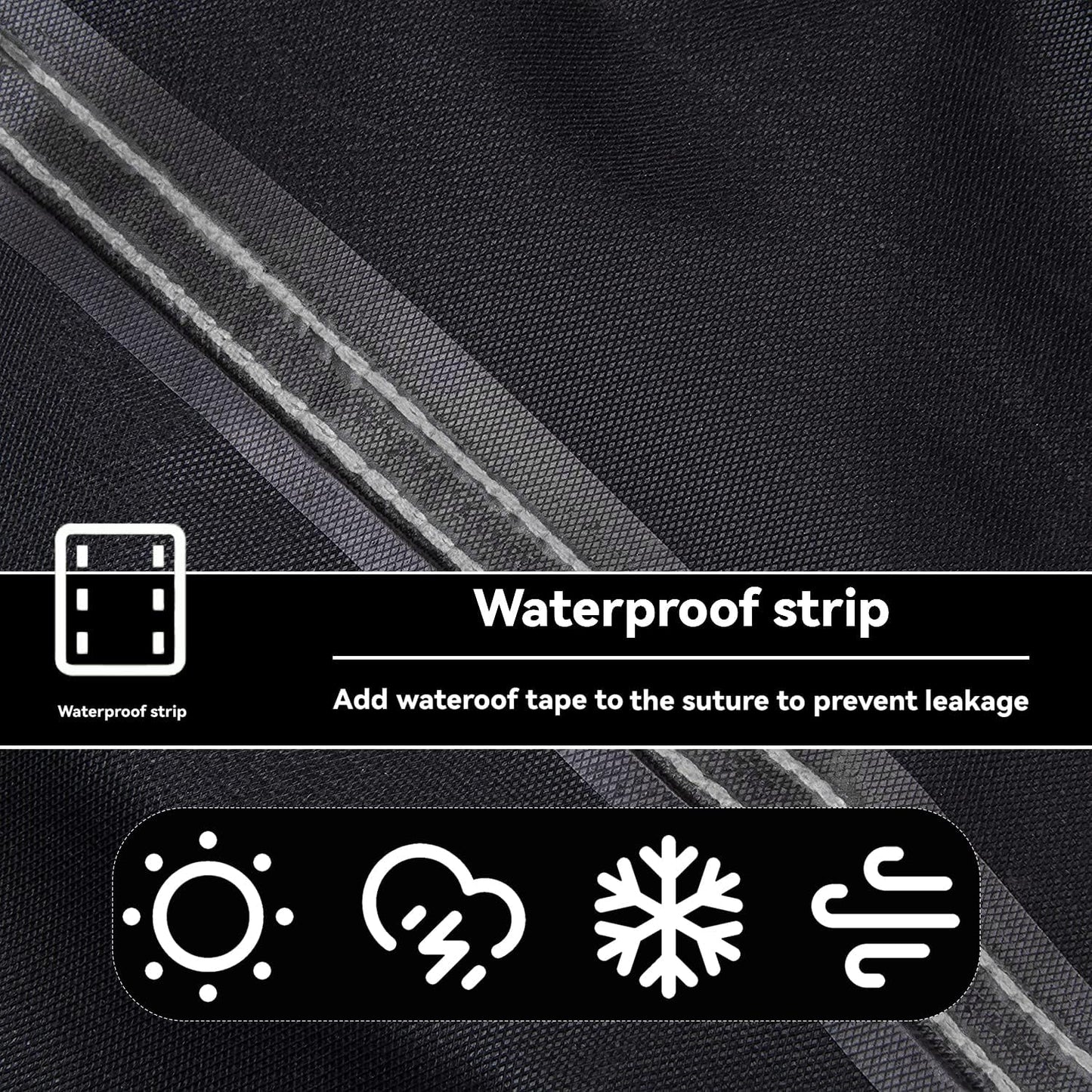 Outdoor Prep Table Cover - Heavy Duty Waterproof Cover for Outdoor Stainless Steel Table,Black