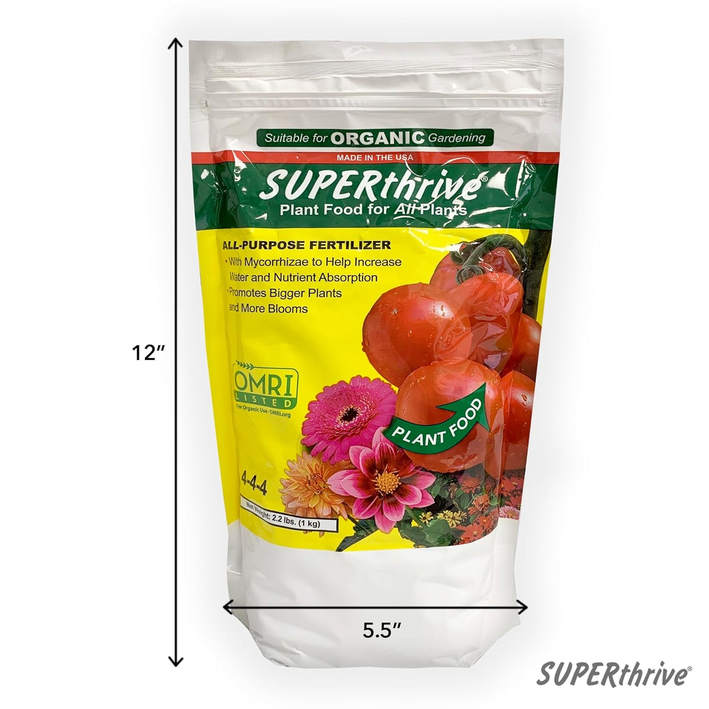 SUPERthrive Organic All-Purpose Plant Food, Solid Granular 4-4-4 (3 Pack)
