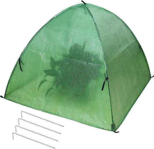 Plant Tent Outdoor Winter Shrub Cover Green Frost Tents Plant Covers Freeze Protection Tent Waterproof Plant Frost Protector Plant Guard Cover to Protect Plants Vegetable from Animals, 37X37X27Inch
