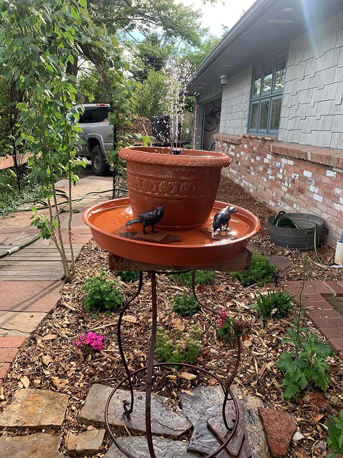 4 Pack of 18 19 inch Plant Saucer, Deep Heavy Duty Plastic Saucer 18" Round, Plant Tray for Pots, Plant Saucers for Indoors, Plant Trays for Planter 17-20" (19 inch, Terracotta)