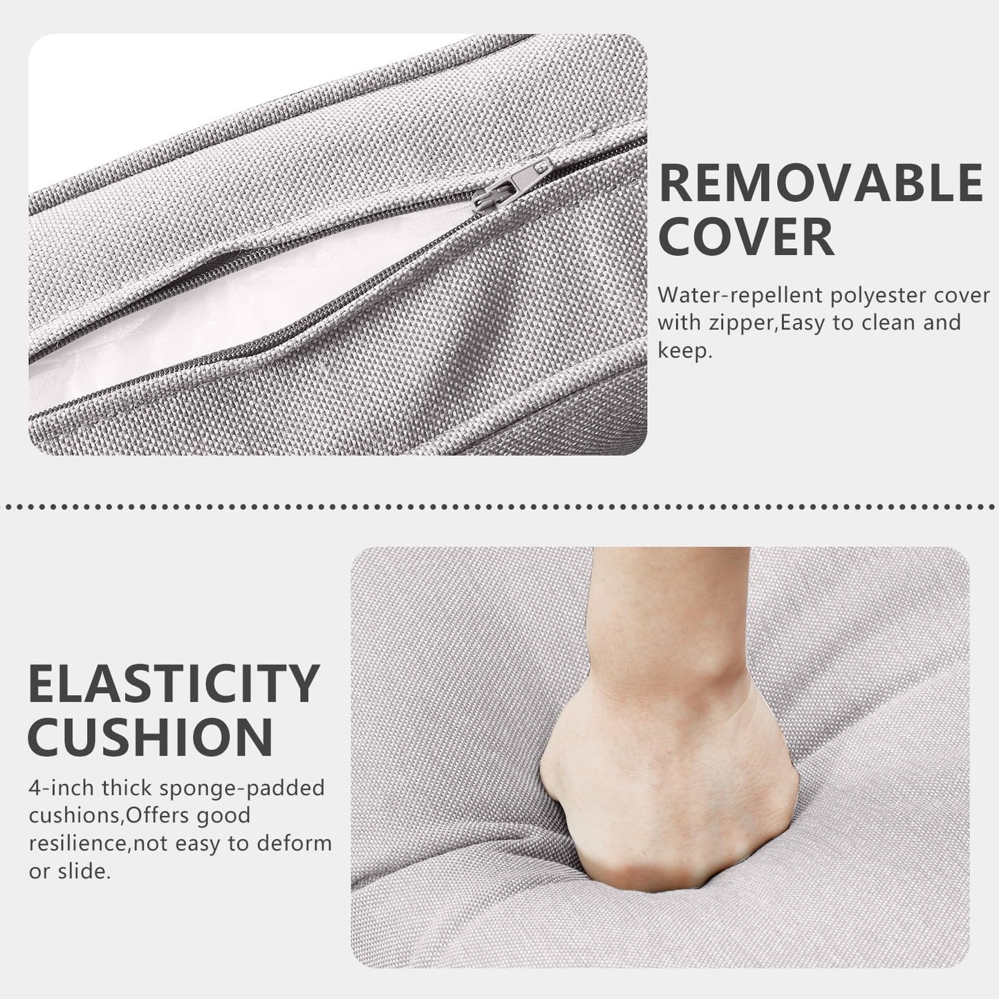 HUMMUH 6 Piece Patio Furniture Outdoor Sectional Sofa Set All-Weather Wicker Outdoor Chairs with End Table Ottomans for Patio,Porch,Garden,Backyard