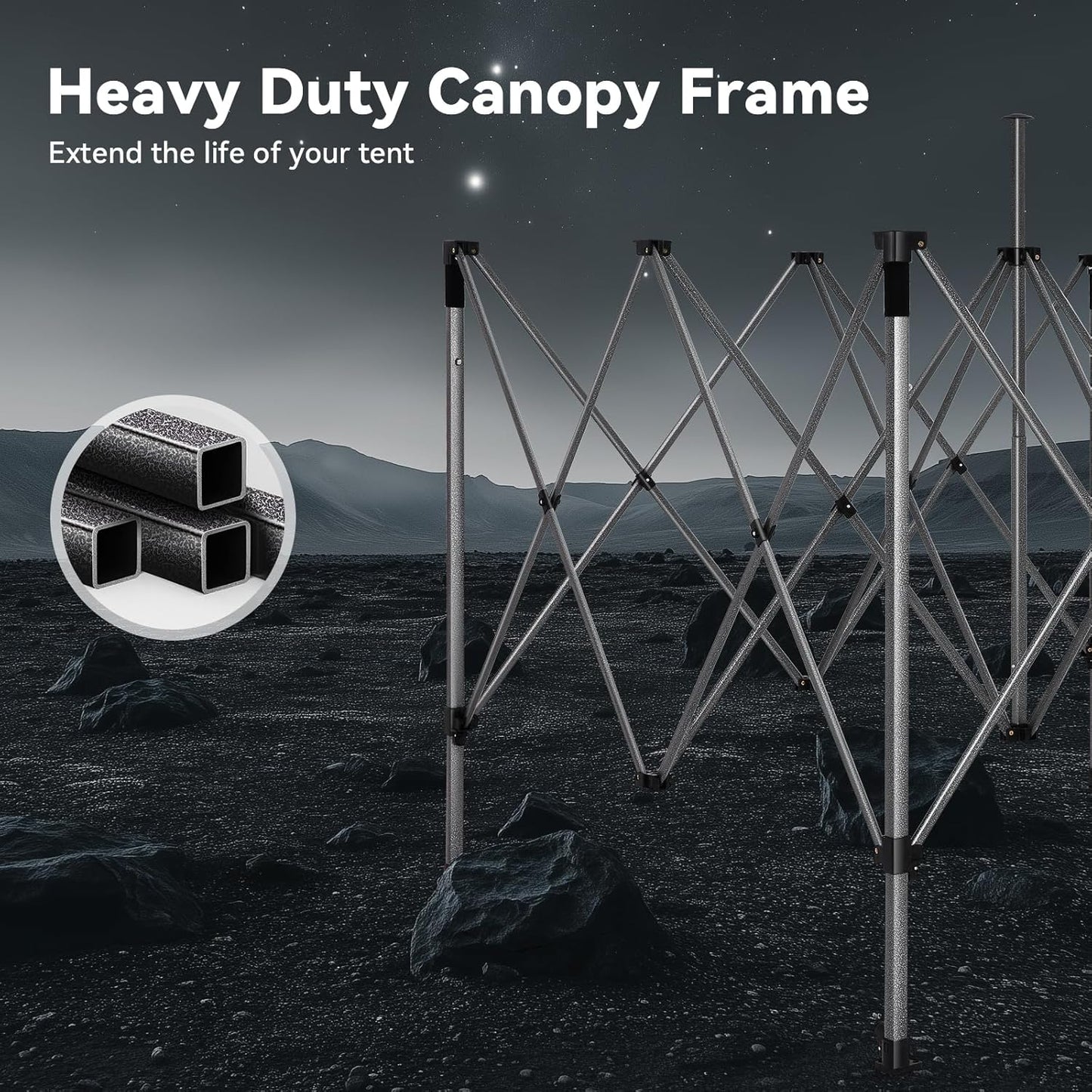 COBIZI 10x20 Pop up Canopy Tent Heavy Duty with 6 Sidewalls, Easy Set-up Commercial Outdoor Party Tent, 100% Waterproof Wedding Tent Gazebo, 3 Height Adjustable with Wheeled Bag,Gray