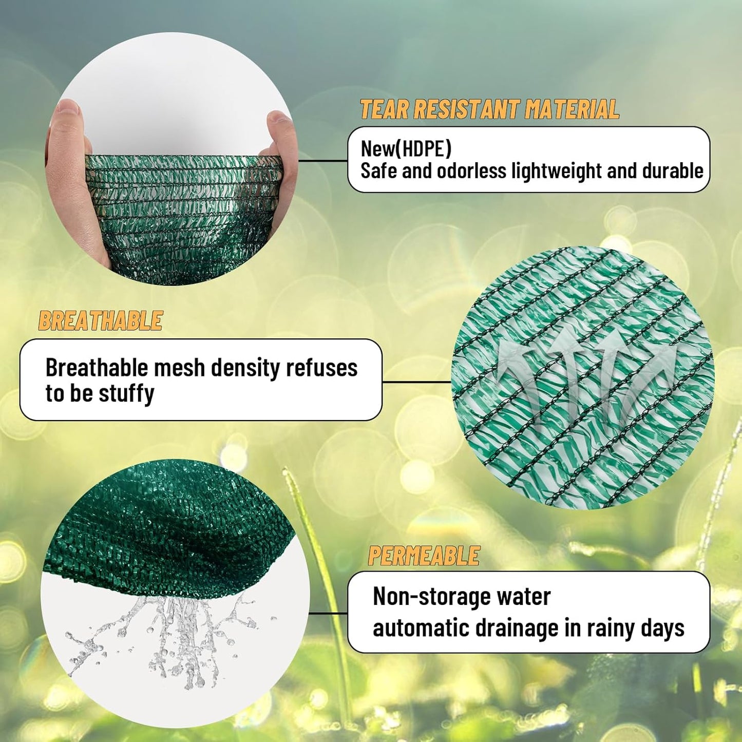 Cool Area 40% 10x12ft Sunblock Shade Cloth Cover Mesh UV Resistant Net for Garden Flower Plant Greenhouse, Green