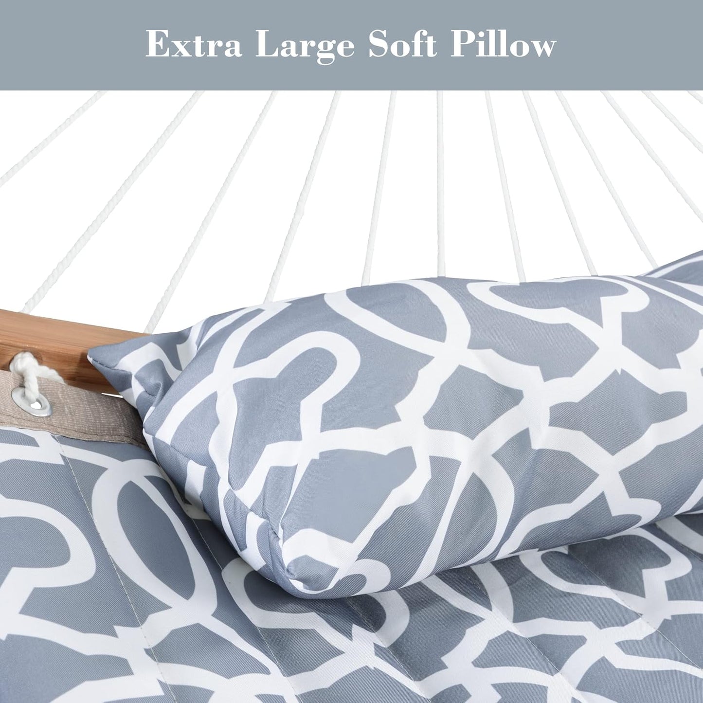 SUNCREAT Tree Hammocks for Outside, Portable Hammocks with Carrying Bag, Gray Pattern