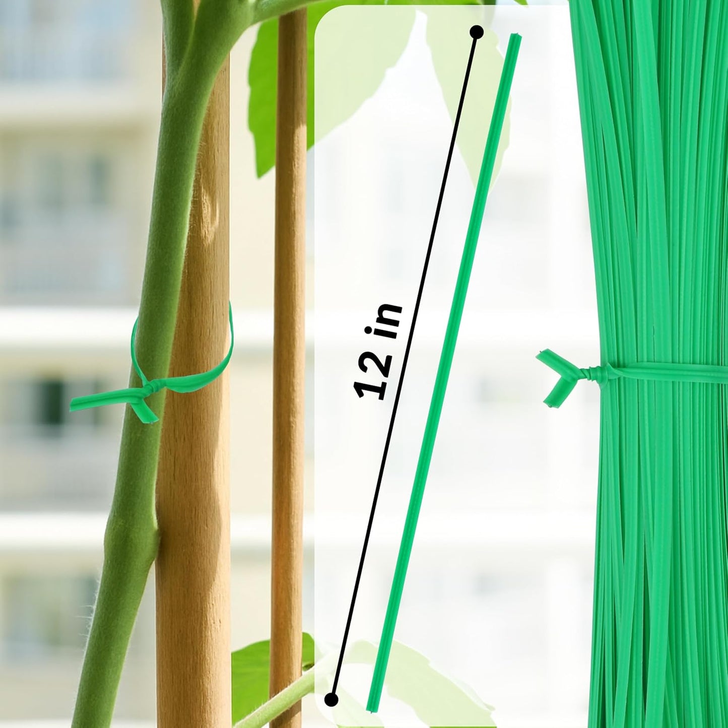 Gardzen 300 pcs 12" Twist Ties, Reusable Coated Wire Plant Ties, Ideal for Sealing Plastic Bags, Bread Bags, Organizing Cords, Gardening Activities