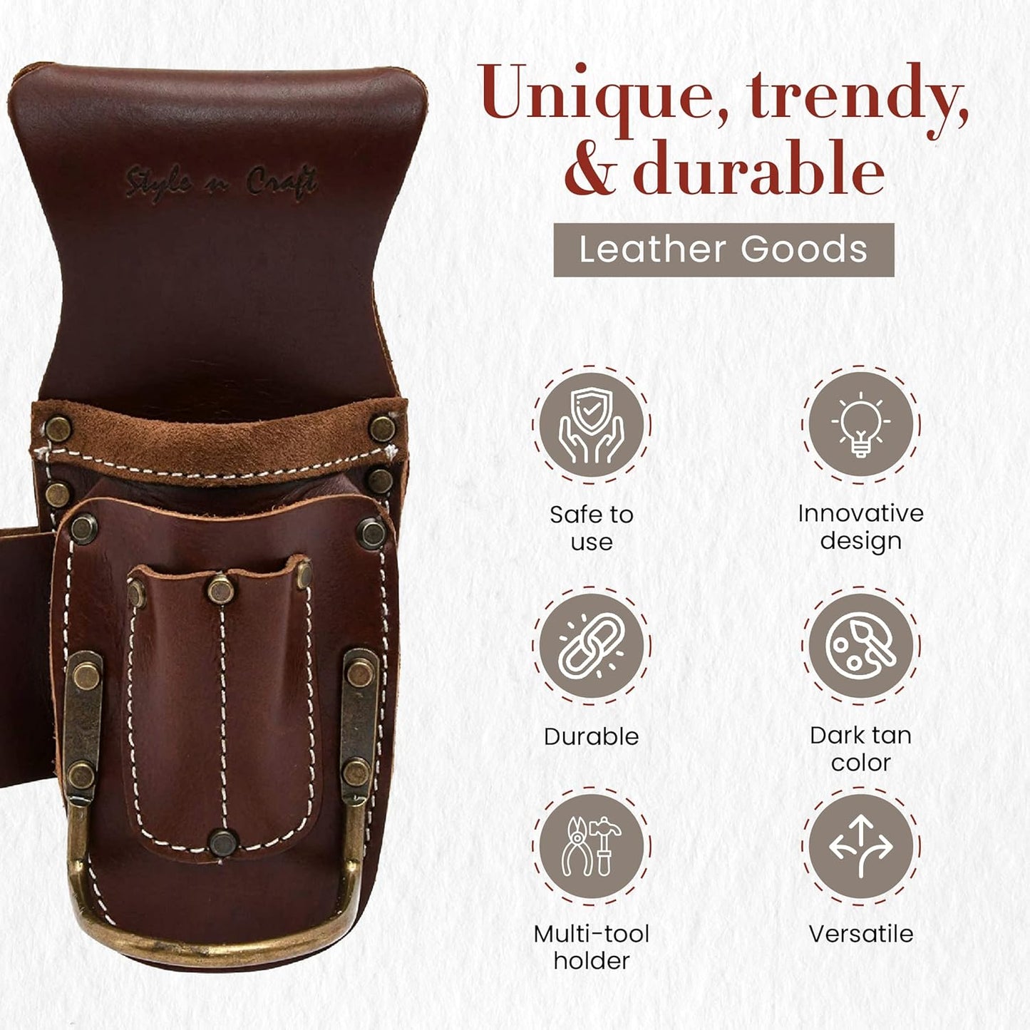 Style n Craft 9-Pocket Carpenter’s Nail and Tool Pouch