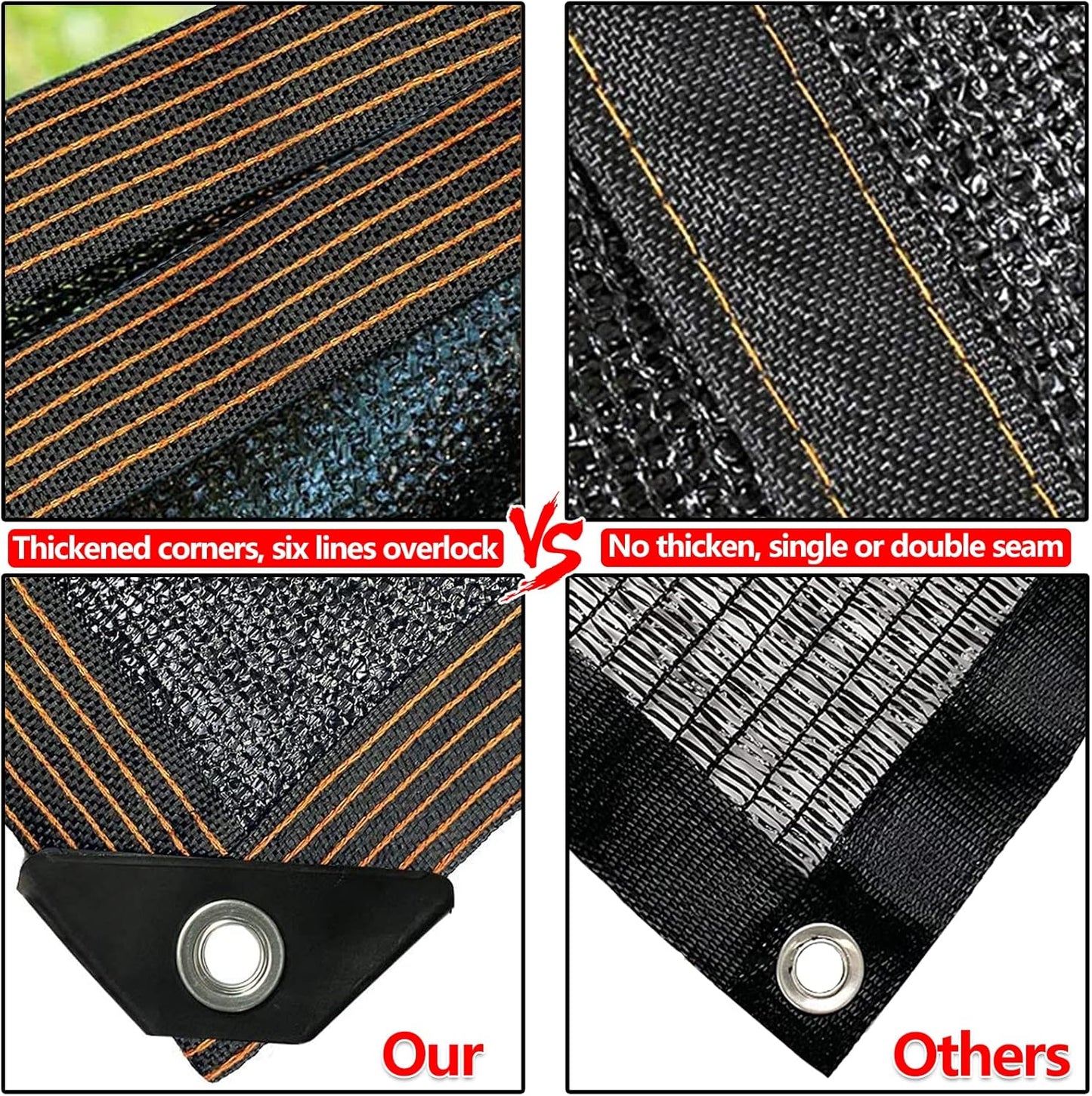 QLOFEI 18x20 FT Shade Cloth for Garden, 80% Sunblock Shade Neting Cover with Grommets, UV Protection Screens for Patio Plants Greenhouse, Mesh Tarp for Kennel Chicken Coop Pergola Outdoor