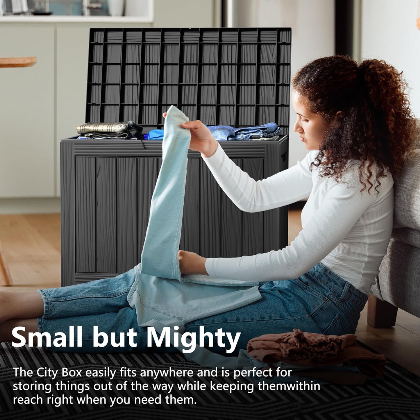 DRATO 45 Gallon Deck Box, Outdoor Storage Box for Patio Furniture, Patio Cushions, Gardening Tools, Pool Supplies 480lbs Weight Capacity,Waterproof Resin Storage Boxes