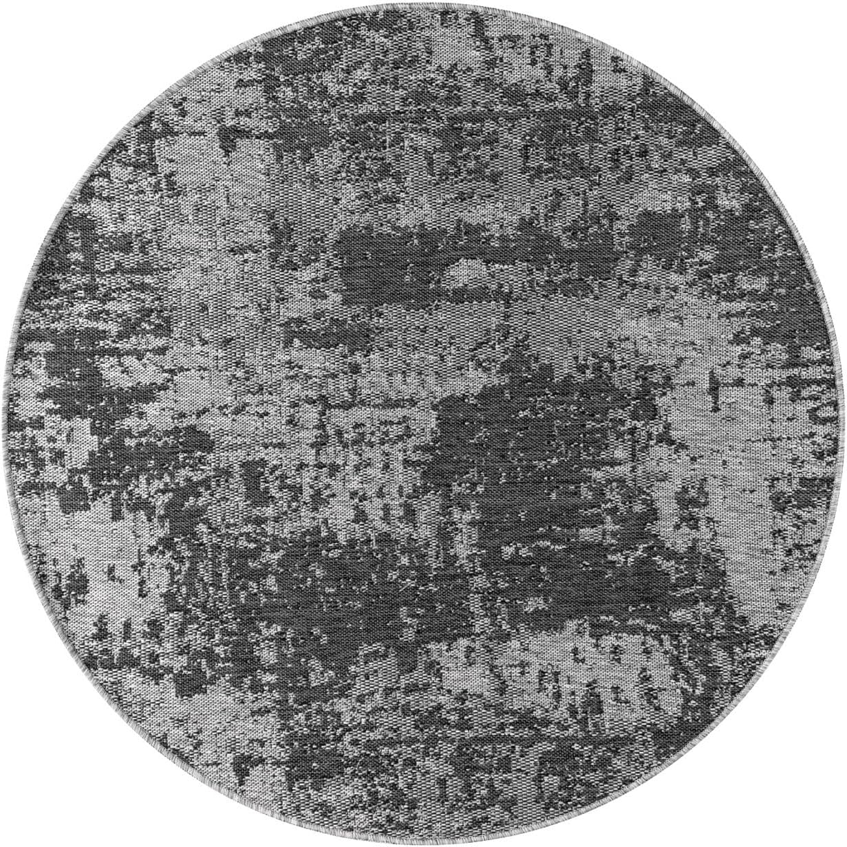 Keen Home Design Terrace Outdoor Round Rug - 5ft Round Washable Indoor/Outdoor Rug for Patio, Kitchen, Balcony, Beach, Garden, Deck and Porch, Size: 5'3" Round