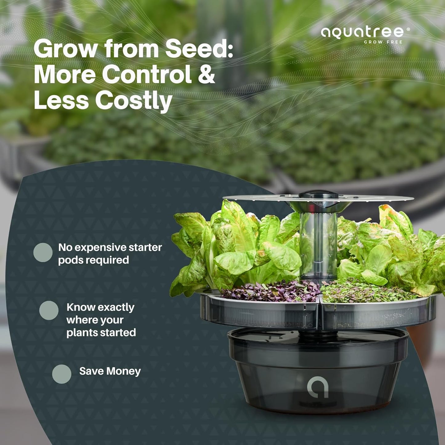 ATL1 Hydroponic Growing System Kit Garden Indoor Tabletop Garden Planter Tower with Self Watering & LED Light - Hydroponic Microgreens, Lettuce, Herbs, Sprouts in Your Home & Kitchen