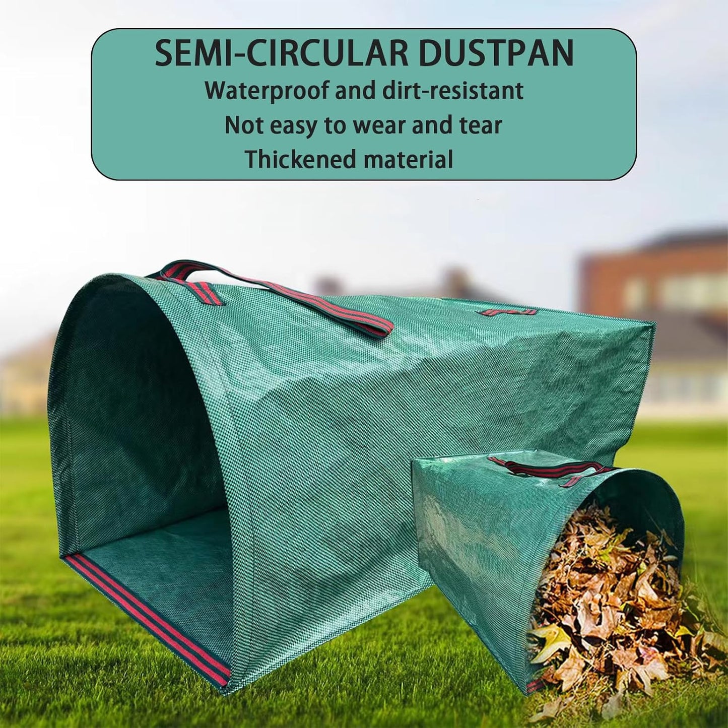 Leaf Dustpan, Leaf Collector, Large Yard Dustpan-Type Lawn and Leaf Bags Reusable, Leaves Collector, Garden Bags for Leaves, Debris, Grass, Clippings, Lawn Trash 40Gallon