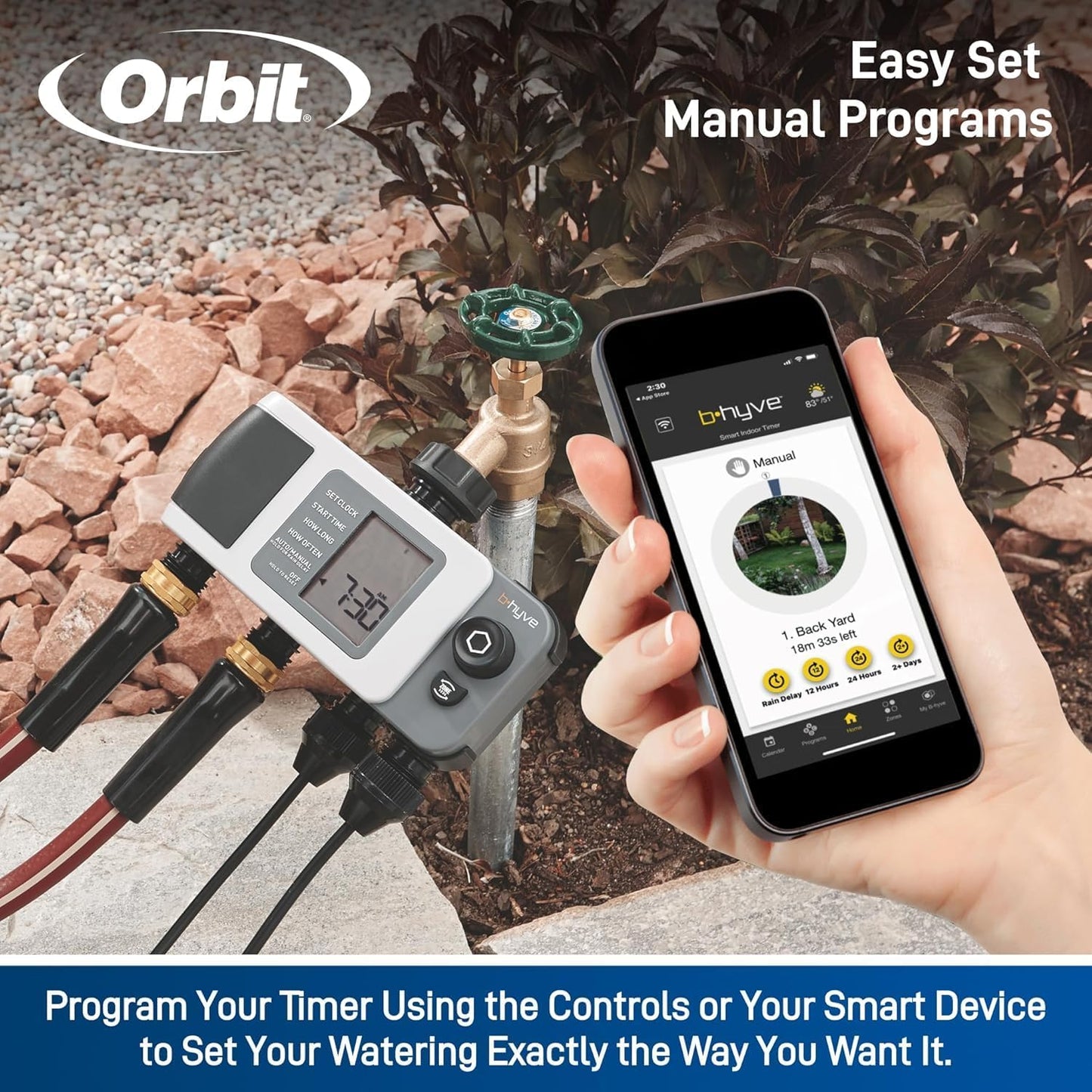 Orbit 24634 B-hyve XD 4-Port Smart Hose Watering Timer