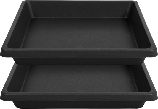 Square Plant Saucer 10 Inch 2 Pack 6 8 12 14 16 18 20 inch, Plant Drip Trays and Flower Pot Saucers, Plant Trays for Indoors No Holes, Plant Drainage Tray Saucers for Potted Plants