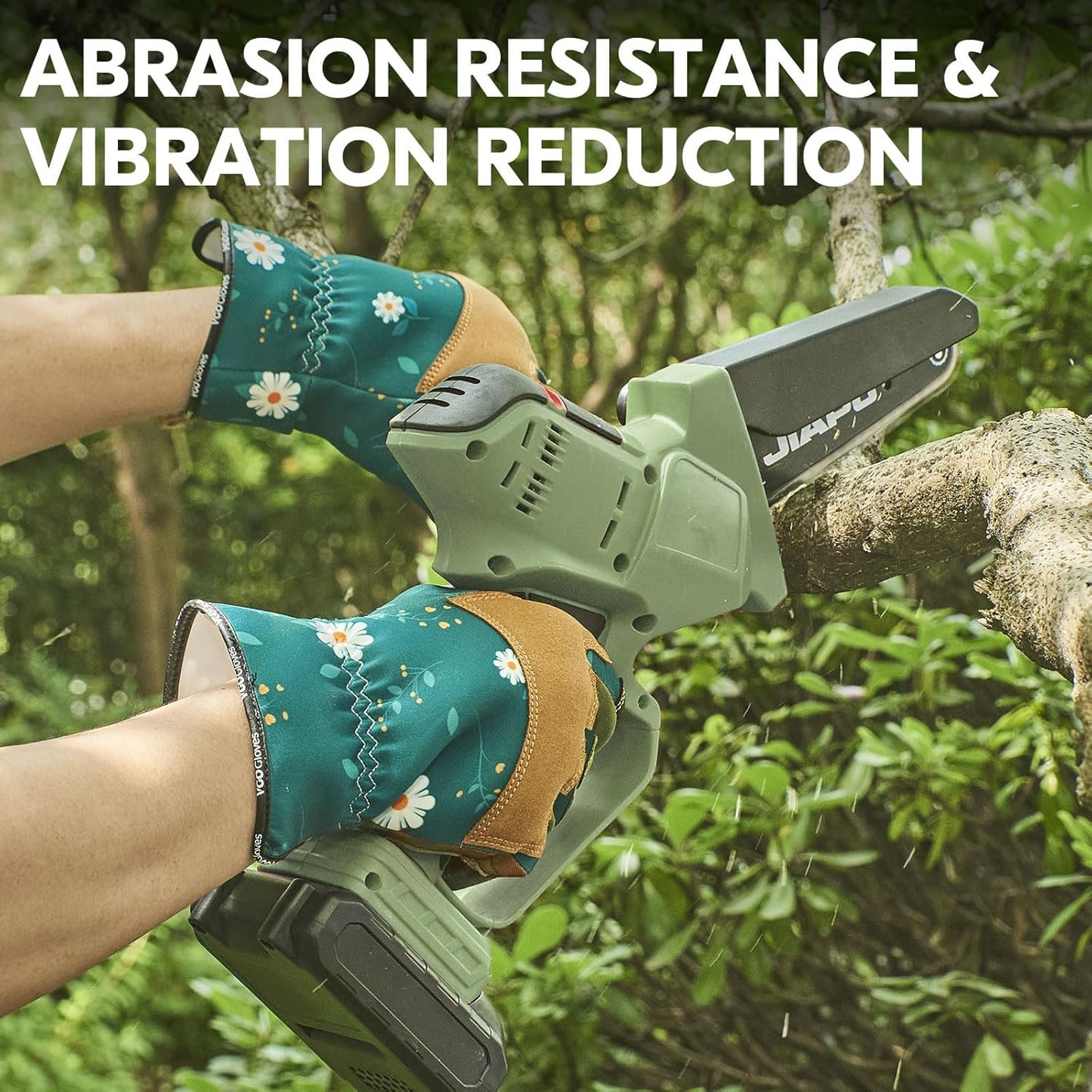 Vgo... 1Pair Gardening Gloves for Women, Goatskin leather Thorn Proof Working Gloves for Weeding, Digging, Raking, Pruning and Planting,Touchscreen(S,Dark Green,GA7471)